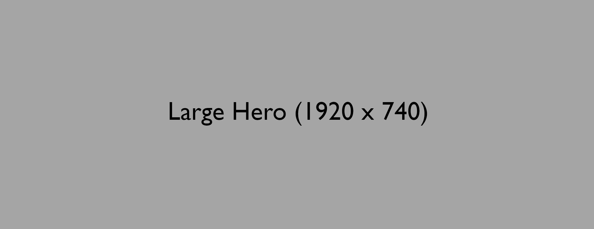 Hero Large Placeholder